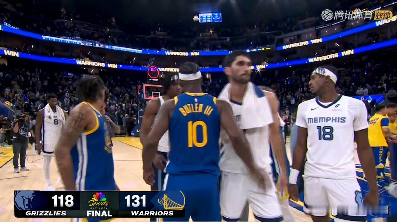 库明加25+10，巴特勒25+5+5，勇士主场大胜灰熊！

在刚刚结束的一次场比