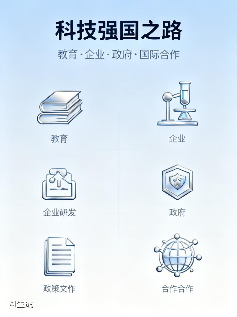 要走上科技现代化强国之路，得靠多方面发力。
教育是基础。得加大对教育的投入，培养