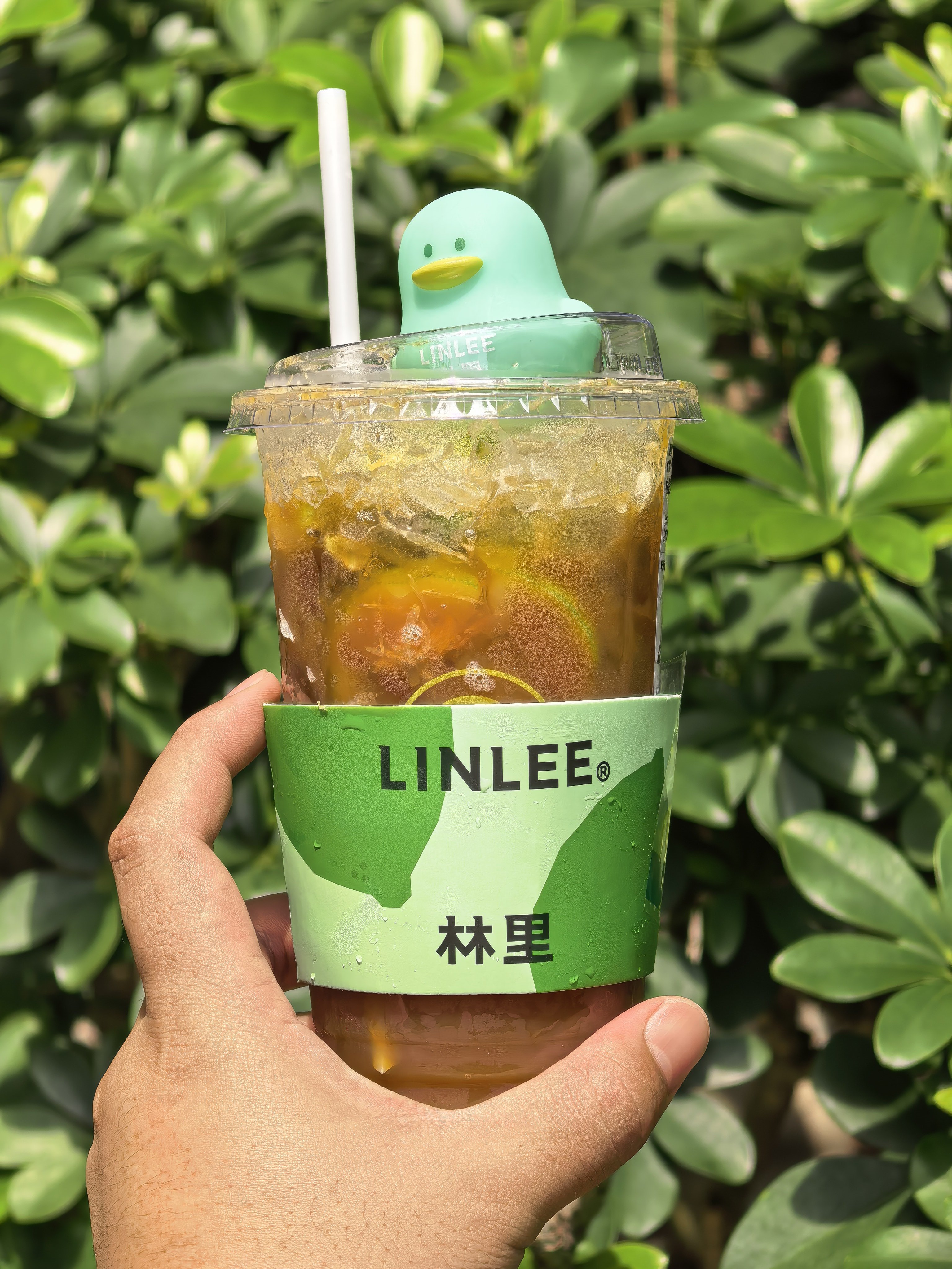 这个天气，饭后整杯林里柠檬茶，超爽。 