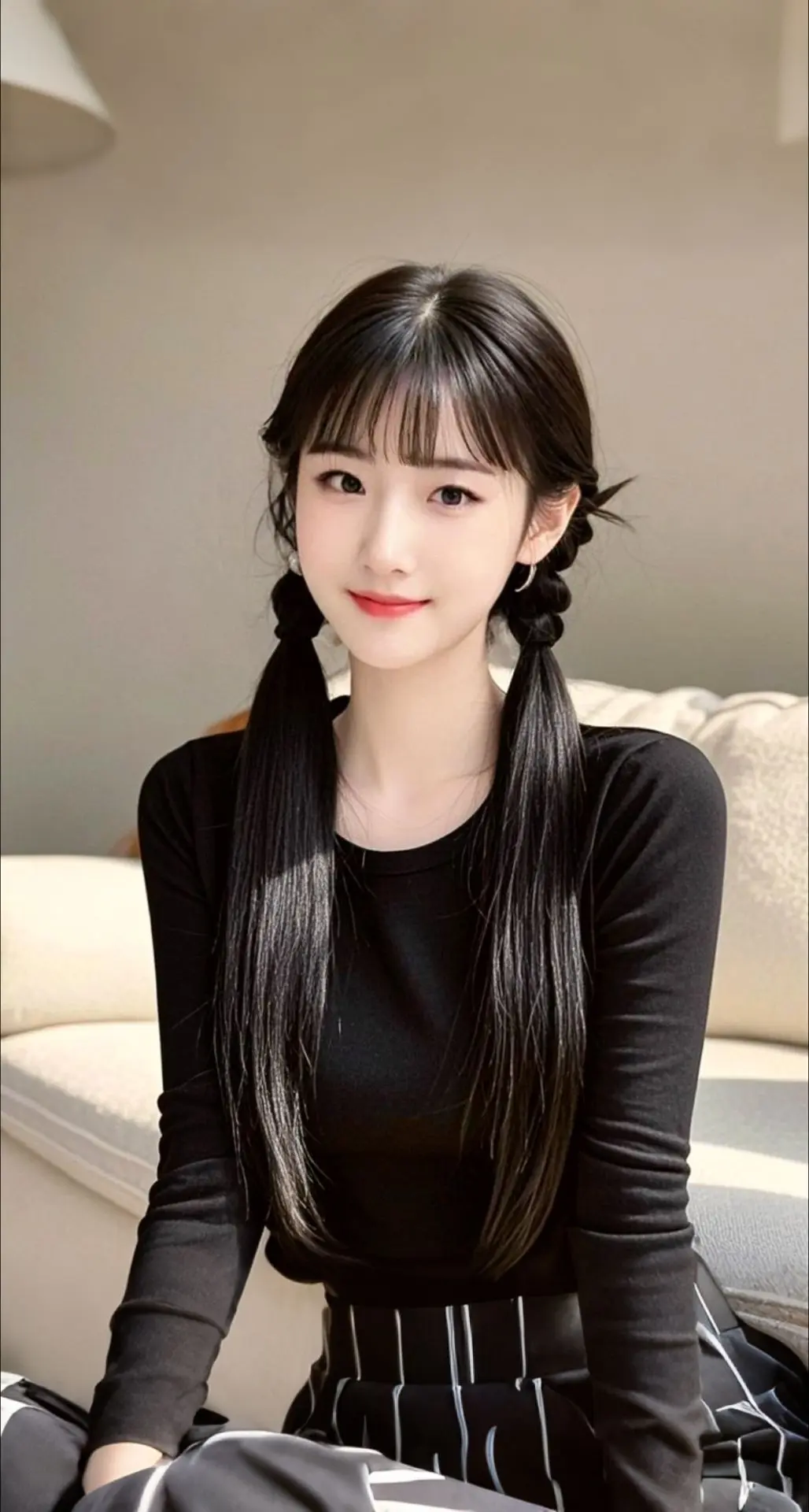 AI扩图 AI双马尾的温柔