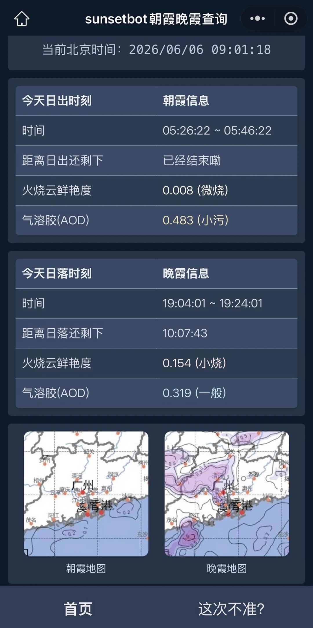 6.6 广州阵雨后将有渐变晚霞出现❗️
傍晚雨往东飘走 西侧无厚云挡日落
海珠/