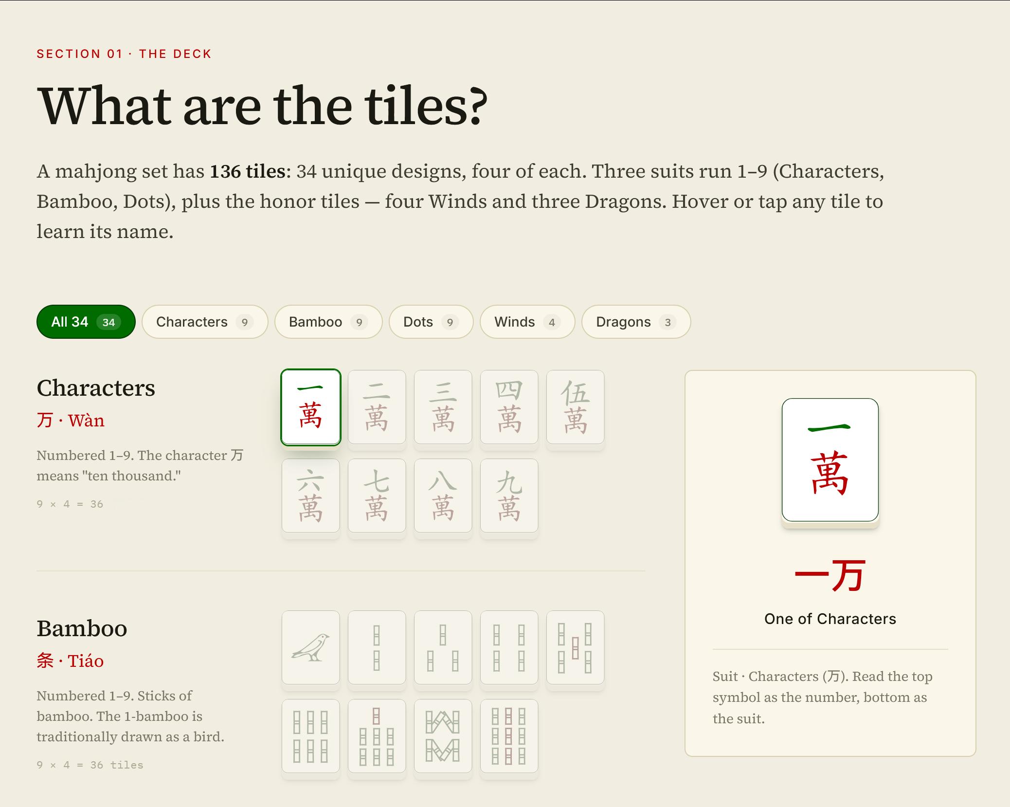 themahjong.guide/一个制作的蛮精美的麻将教学站 