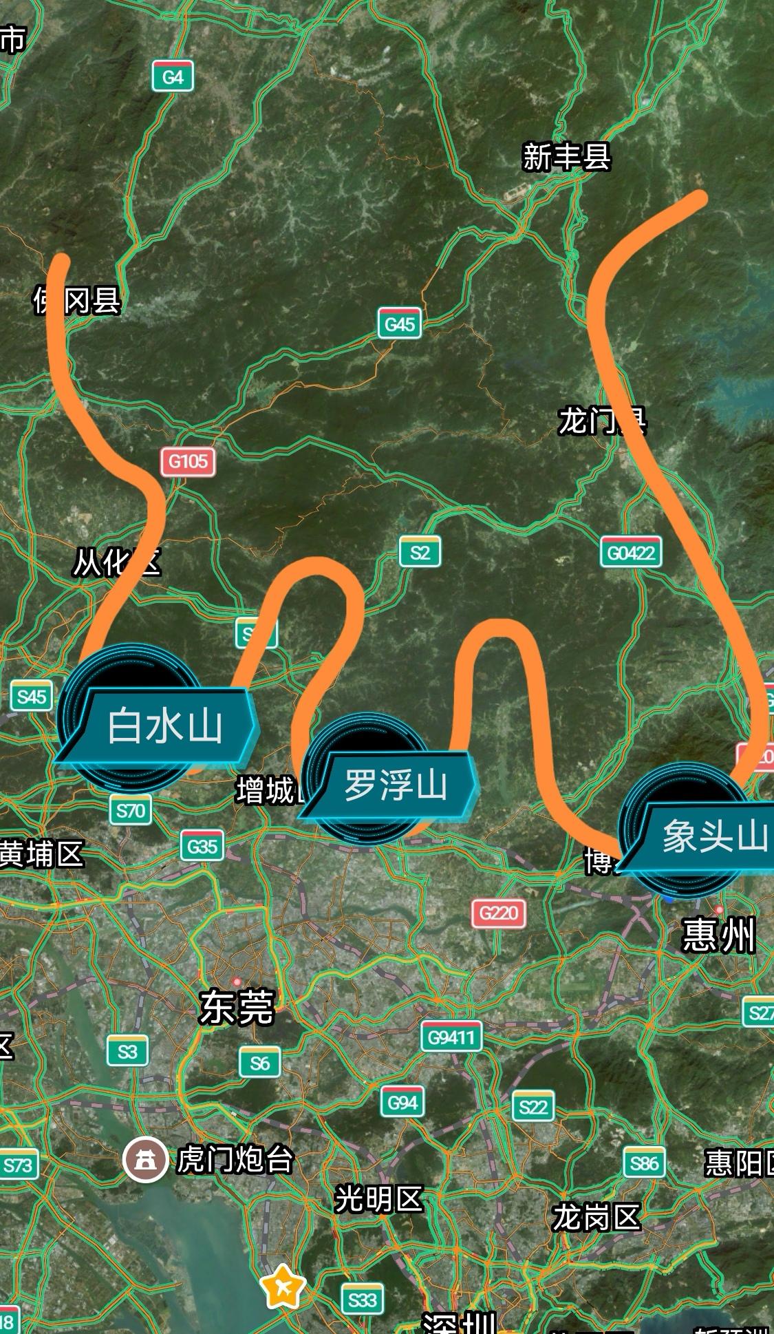看这个图，就知道了，广东这么多的山，偏偏罗浮山为什么能评上全国道教十大洞天的第七