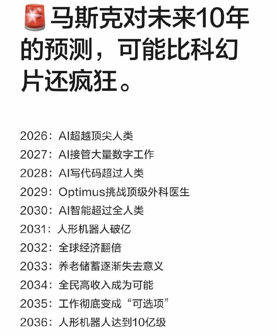 马斯克对未来十年的预判，恐怕比不少科幻影片的设定还要大胆。
在G20创新部长级会