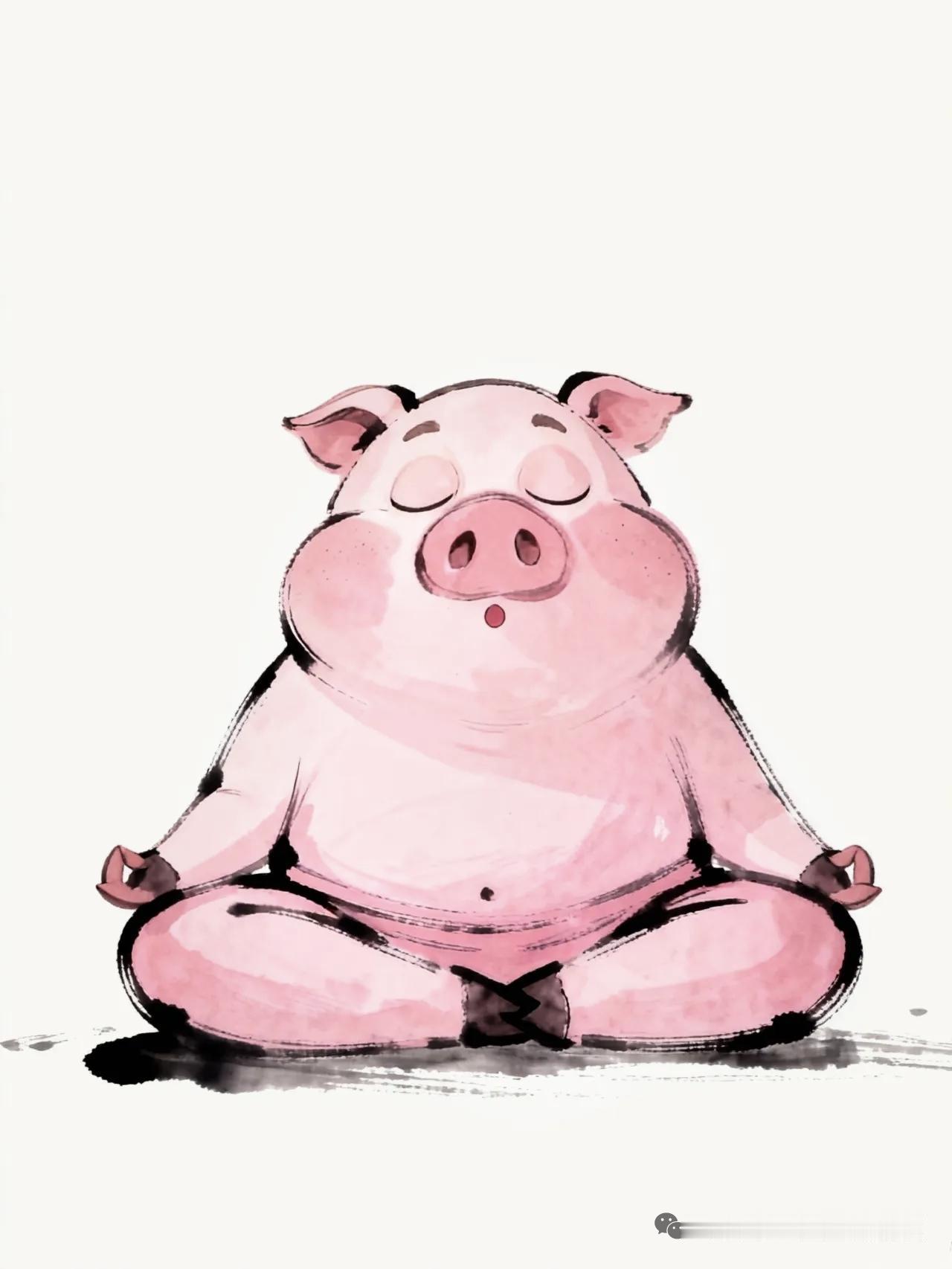 都说猪有福气，那是因为猪不知道自己是猪。
猪 
猪无忧无虑 
听不懂人话的猪 