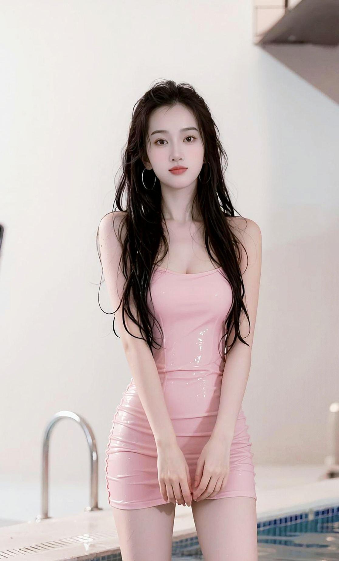 有点甜。性感大长腿 女神  漂亮 极品身材 粉色系 @D0U十小助手