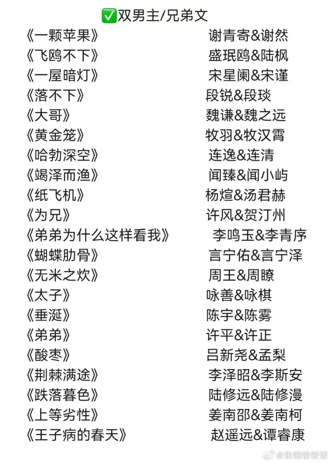 一些背德感拉满的双男主兄弟文学，这酸爽度简直太上头了！[舔屏] 推文