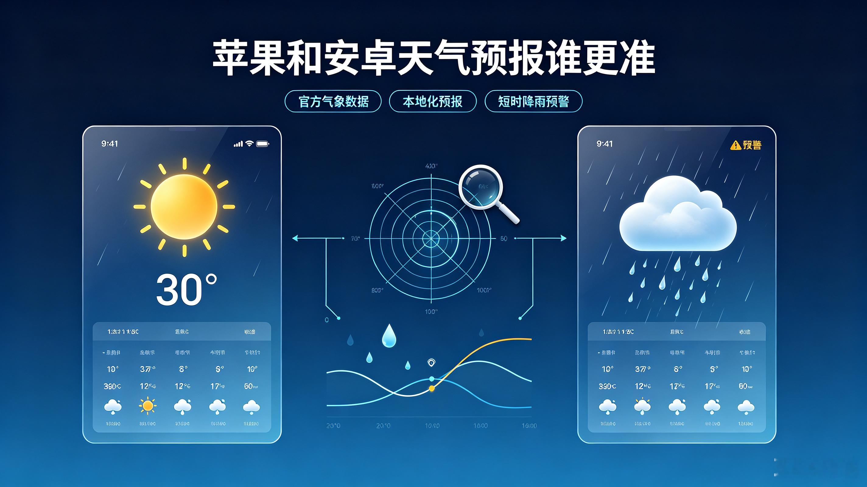 苹果和安卓天气预报谁更准不少人应该都发现了一个奇怪现象，身处同一座城市，苹果和安
