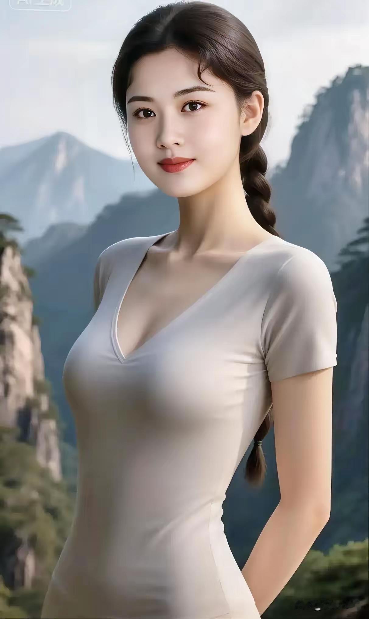 山间仙子，清新脱俗，自然之美