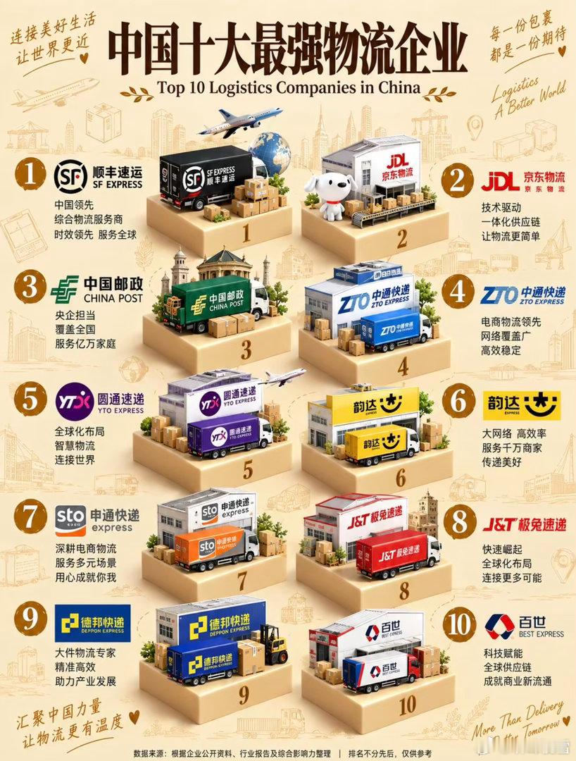 十大物流企业！ ​​​