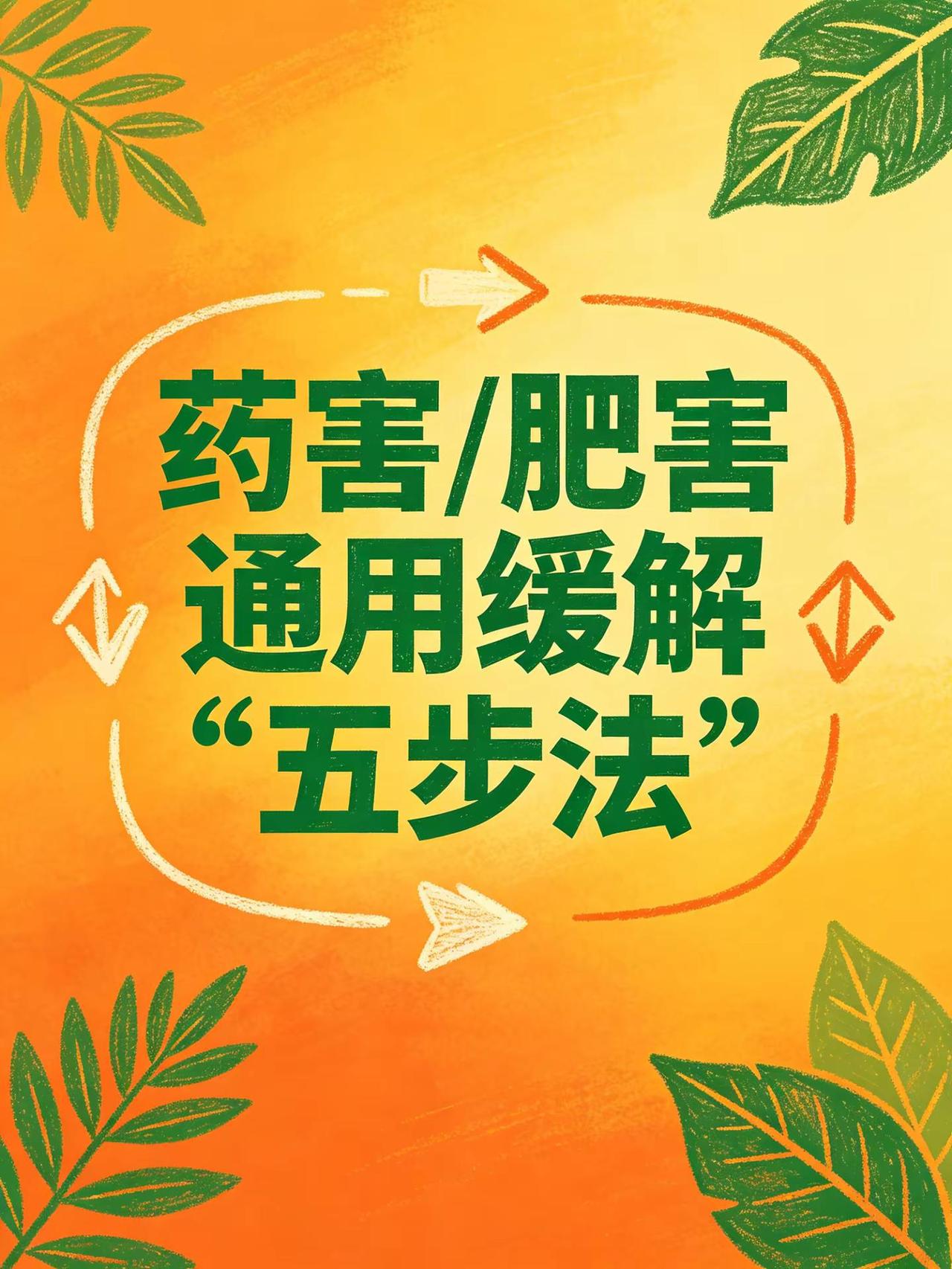 药害/肥害通用缓解“五步法”。药害