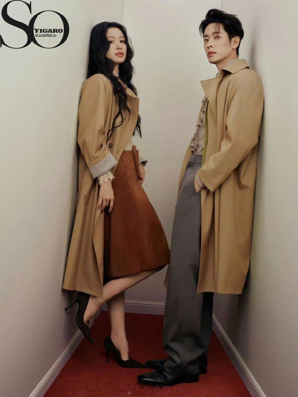 丞磊王楚然SoFigaro封面预告 