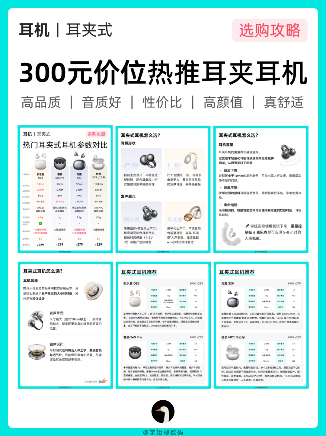 2025年300元价位热推耳夹式耳机怎么选？