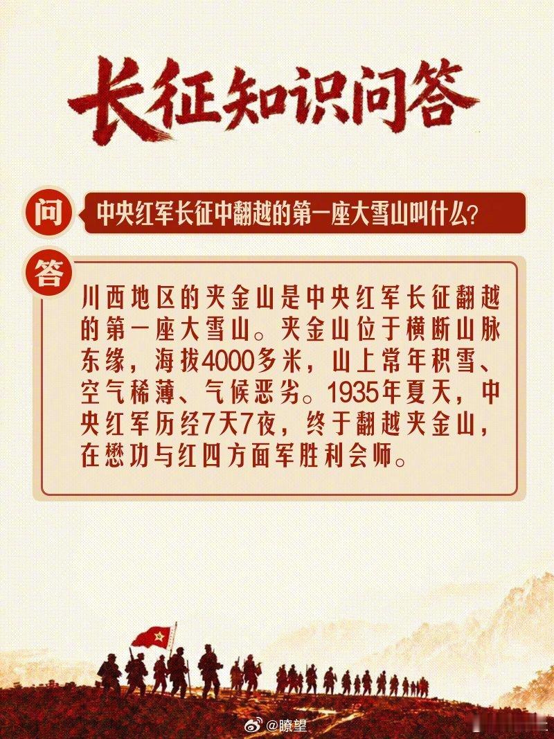 牢记长征这10个硬核知识点【长征硬核知识点十问十答】红军长征，中华儿女耳熟能详。
