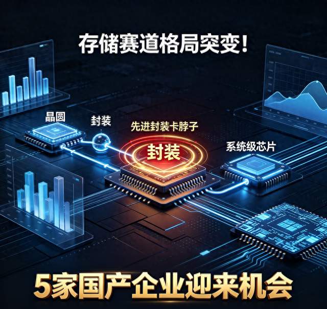 存储赛道格局突变！先进封装卡脖子，5家国产企业迎来机会