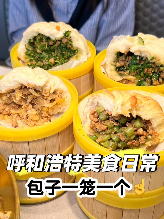 呼和浩特！好大的酱肉包！