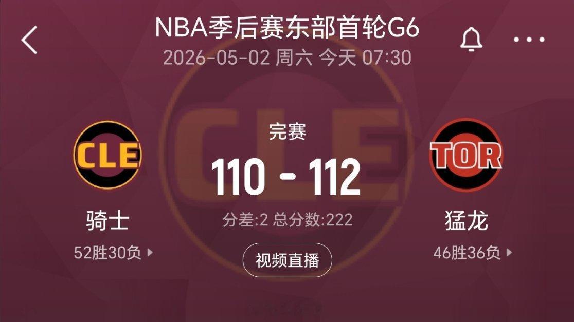抢七了！！骑士vs猛龙nba季后赛
