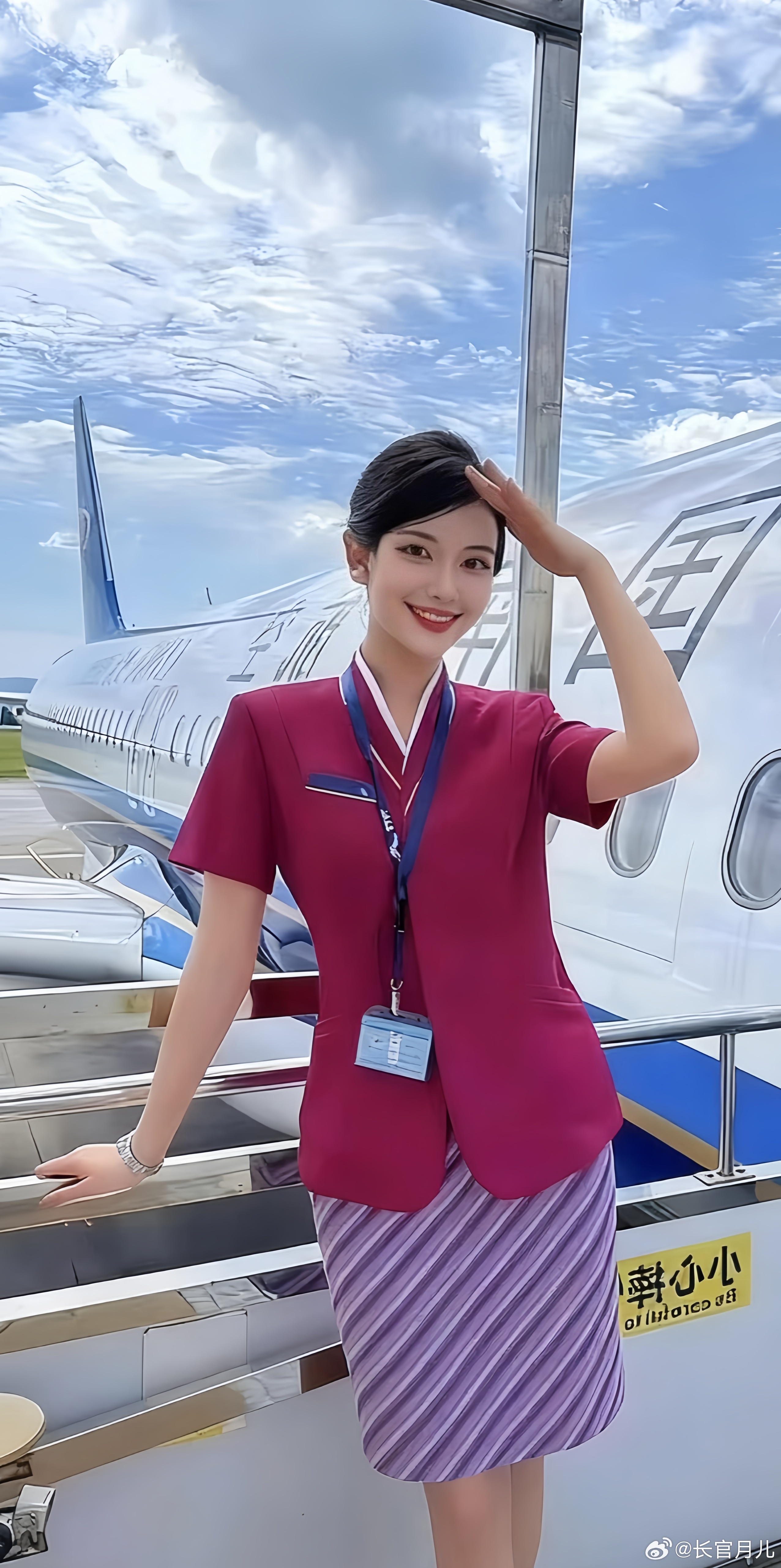 南航空姐微笑最美。 