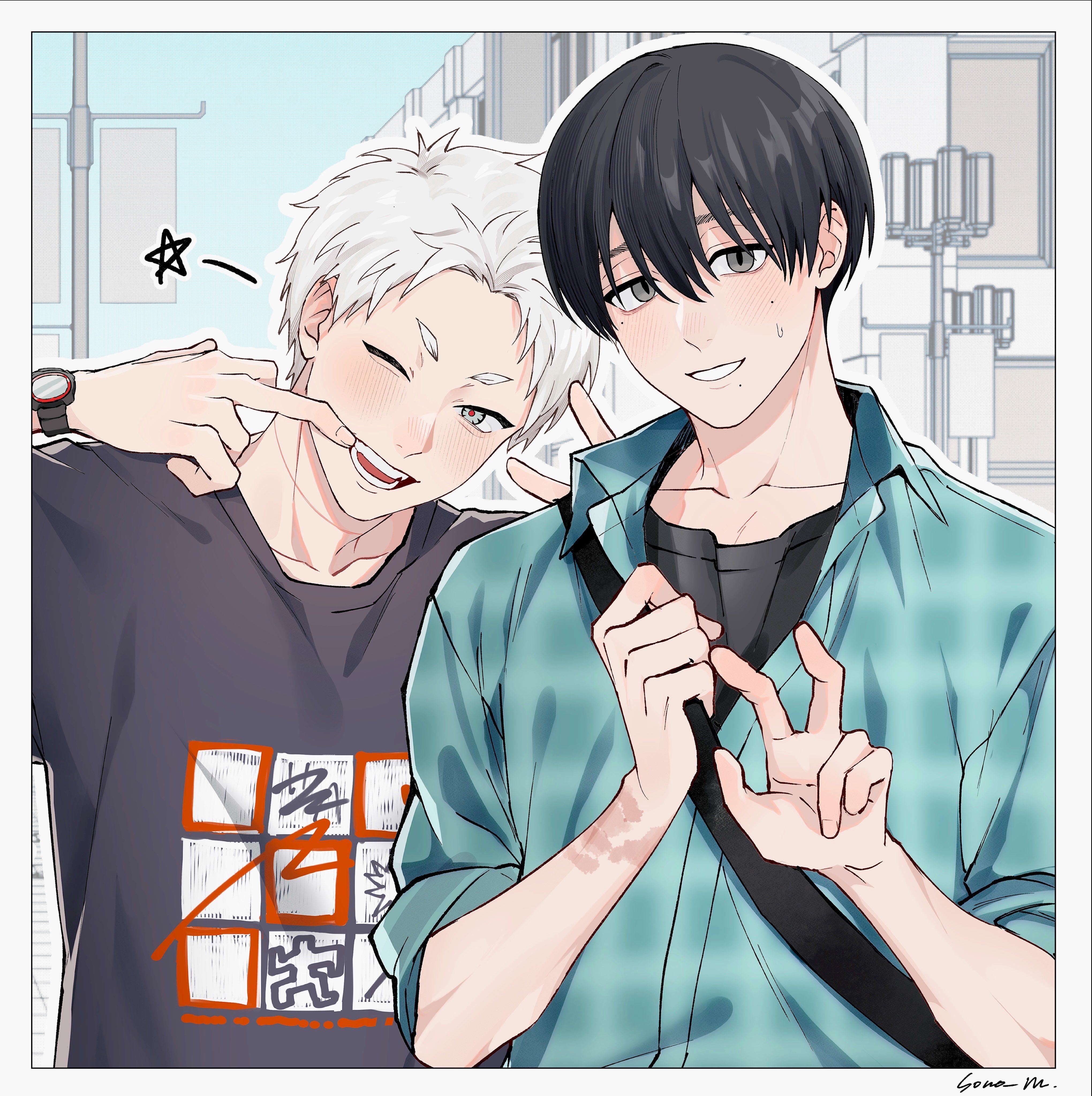 光死去的夏天 合照✌️【X：sono_nu】 