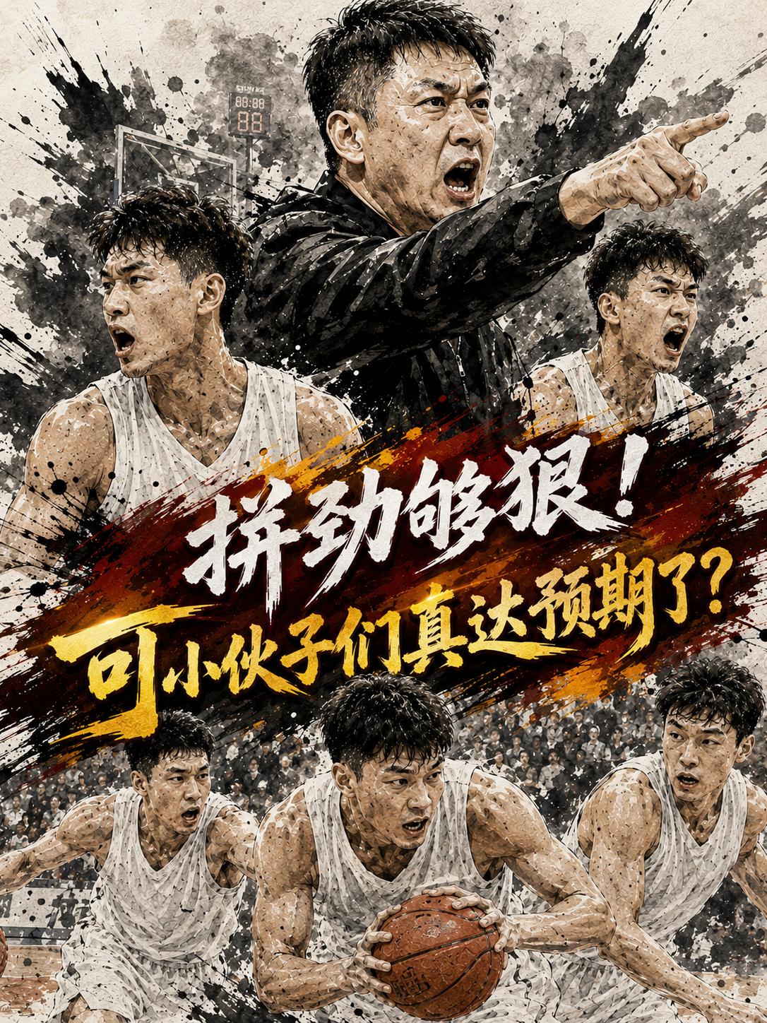 郭士强的点评来了，这些球员在赛场上的拼劲儿和态度非常好，但他们的表现真的达到了预
