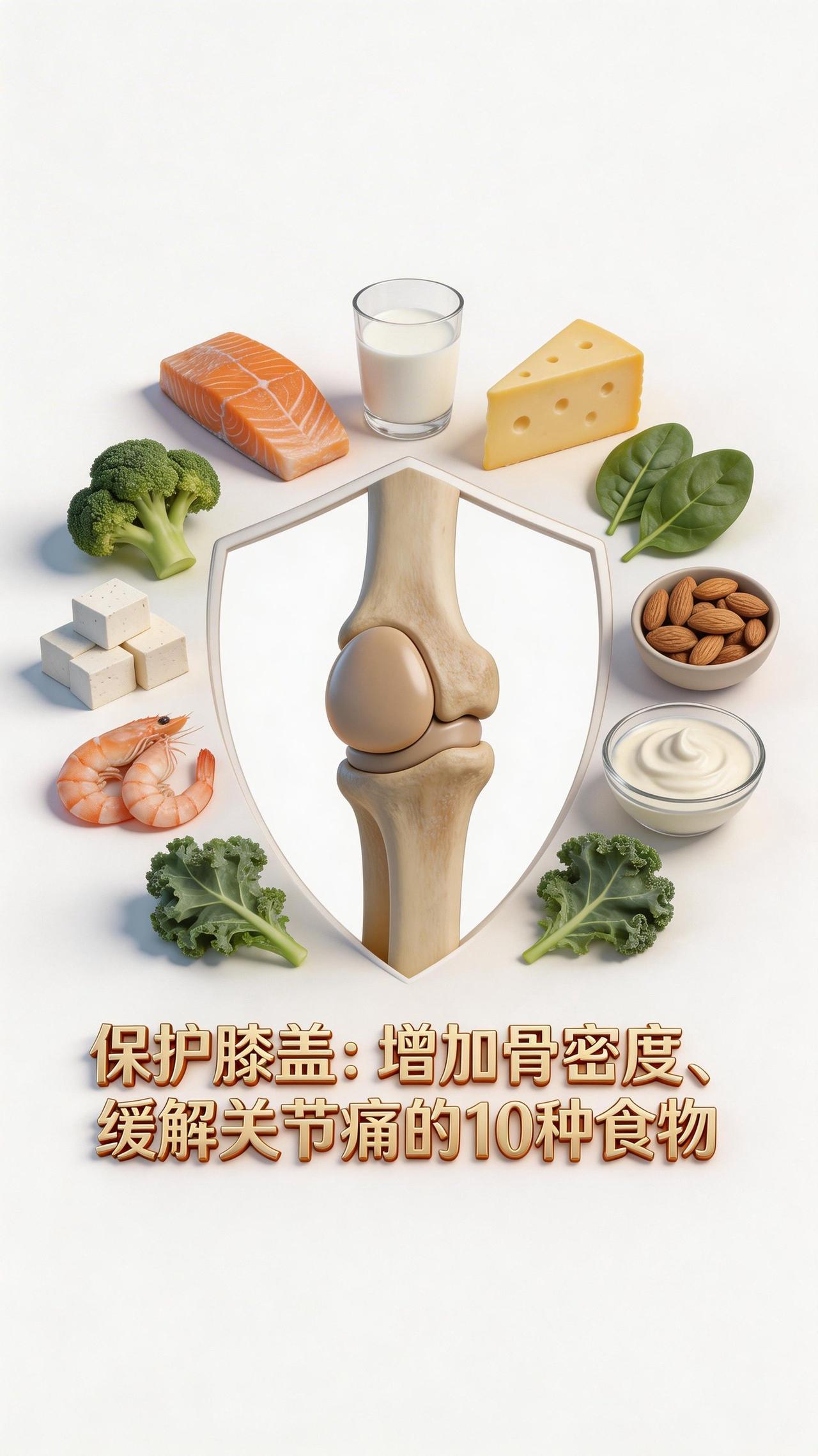 保护膝盖：增加骨密度、缓解关节痛的10种食物
针对中老年健康痛点，科学解析关节炎