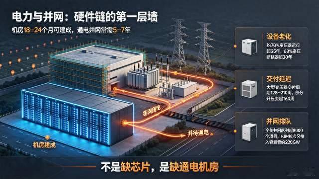 美国AI突然“熄火”！不是不想建，是电网芯片都扛不住