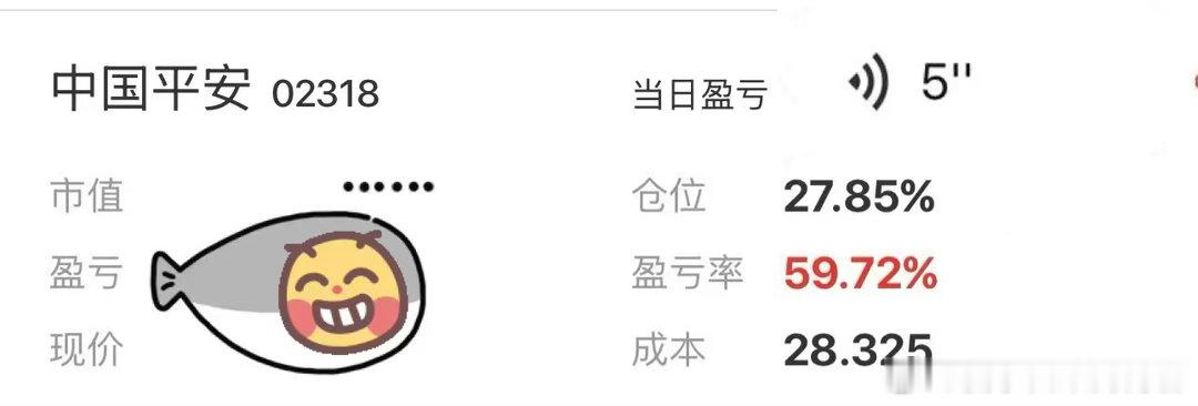 中国平安我长期持有，实际成本远低于此，懂的都懂。每年一般就拿分红，做AH互换 ​