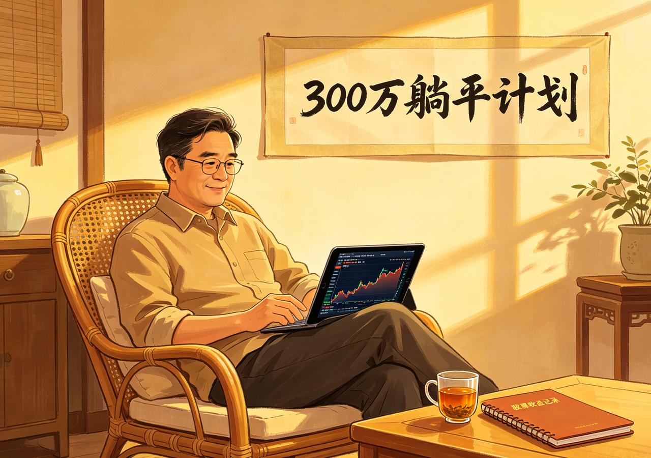 40岁：300万，5%，每年15万，躺平！
1，15万每年的股息是波动的，不一定