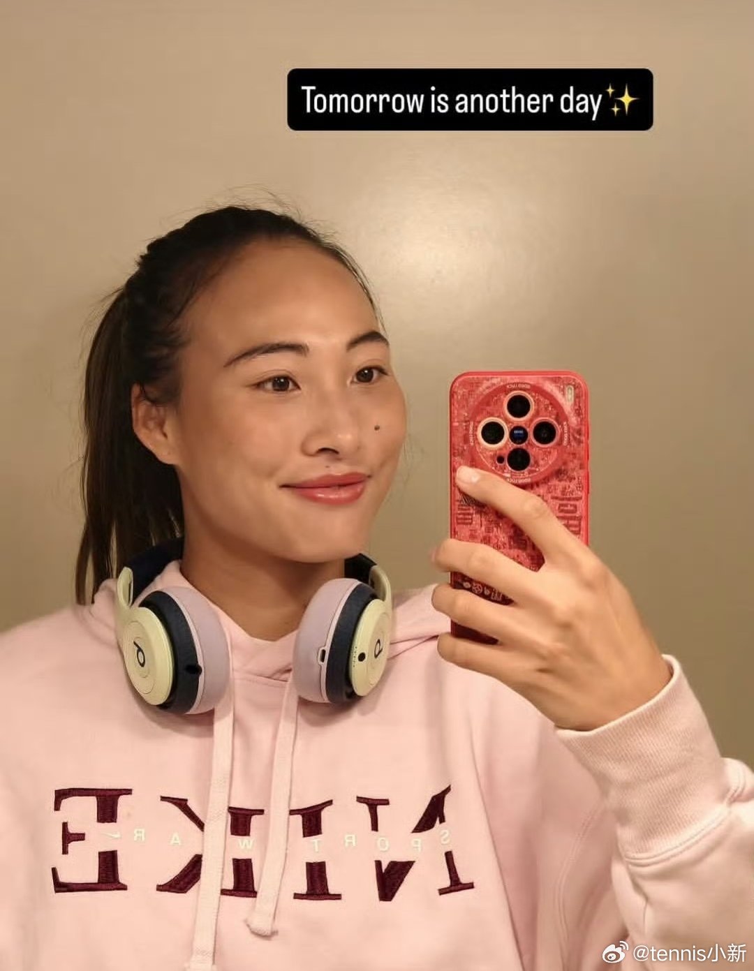 我文好美郑钦文更新ins备战IW中国网球