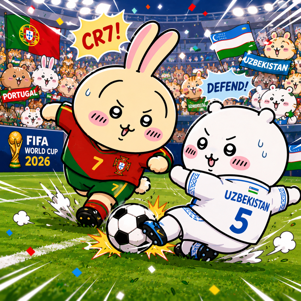 吉伊卡哇灵感共创丨夏日企画葡萄牙VS乌兹别克斯坦 这一夜属于C罗！5:0的比分不
