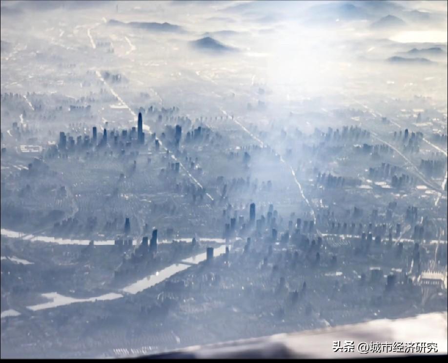 航拍宁波城市，从图片能够看出宁波城市的高楼大厦数量还是挺多挺密集的，一看就是大城