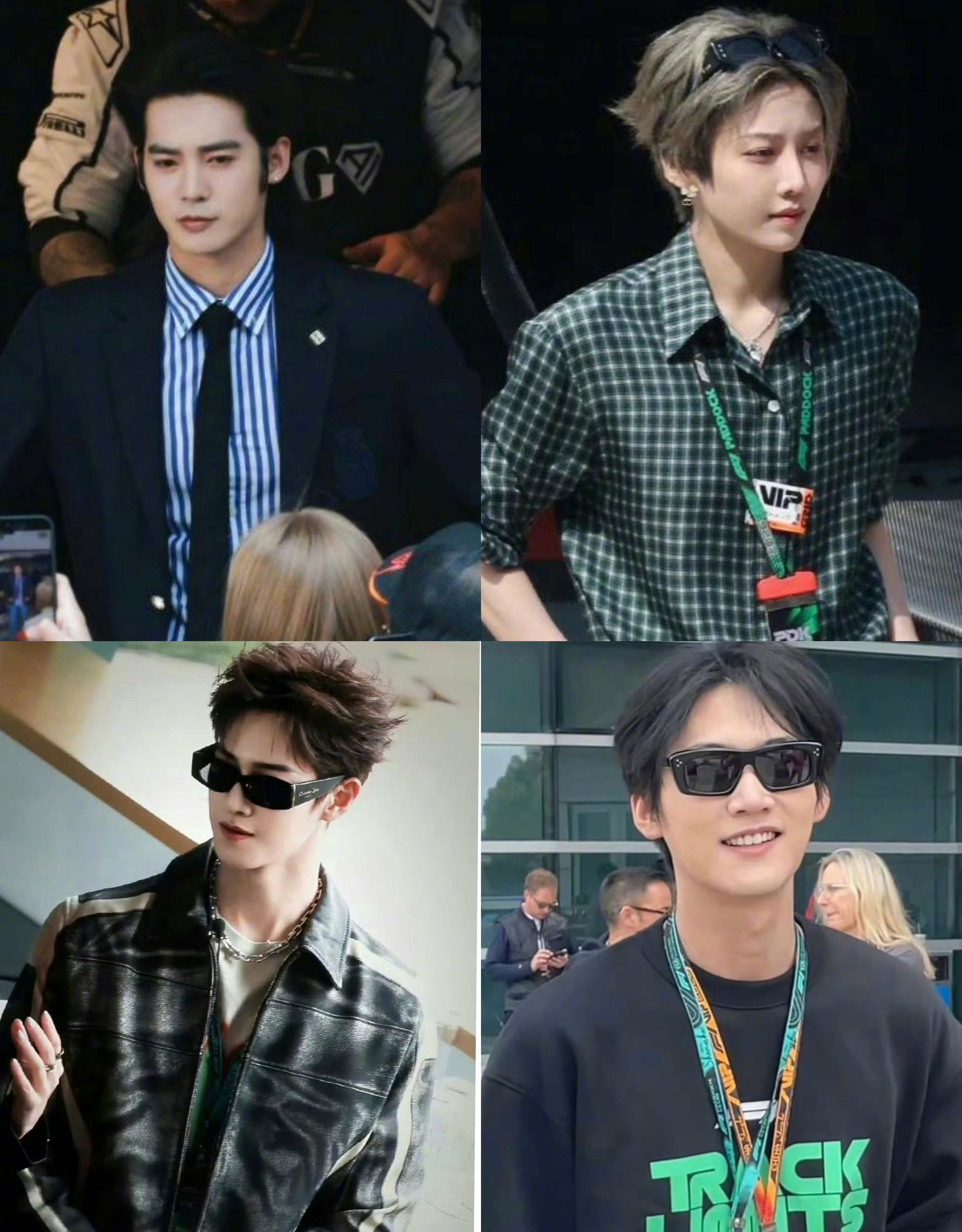 F1上海站明星现场图：于适、刘雨昕、李昀锐、周柯宇 