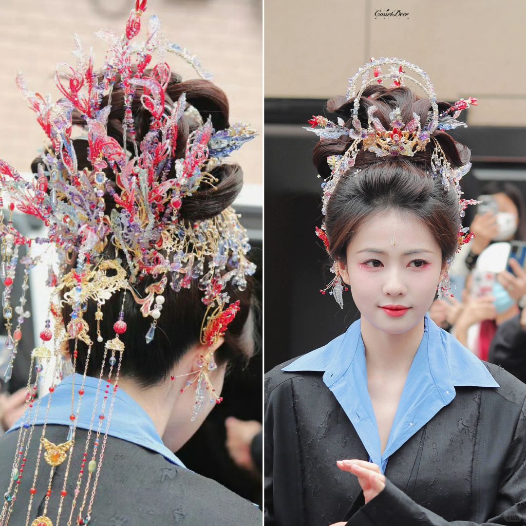 这个大婚造型梳了三个半小时。。。