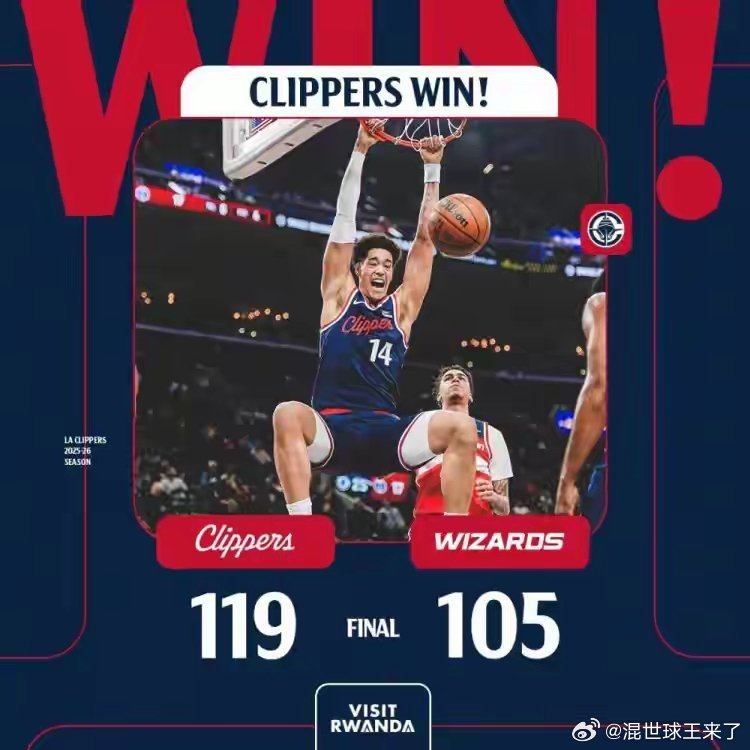 快船4连胜！新秀尼德豪泽7中7完美表现成赢球功臣1月15日NBA常规赛，快船主场