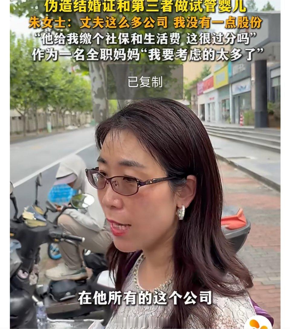 妻子申请销毁婚外胚胎遭拒婚外试管丈夫多家公司妻子无股份 一桩婚姻案件，撕开全职主