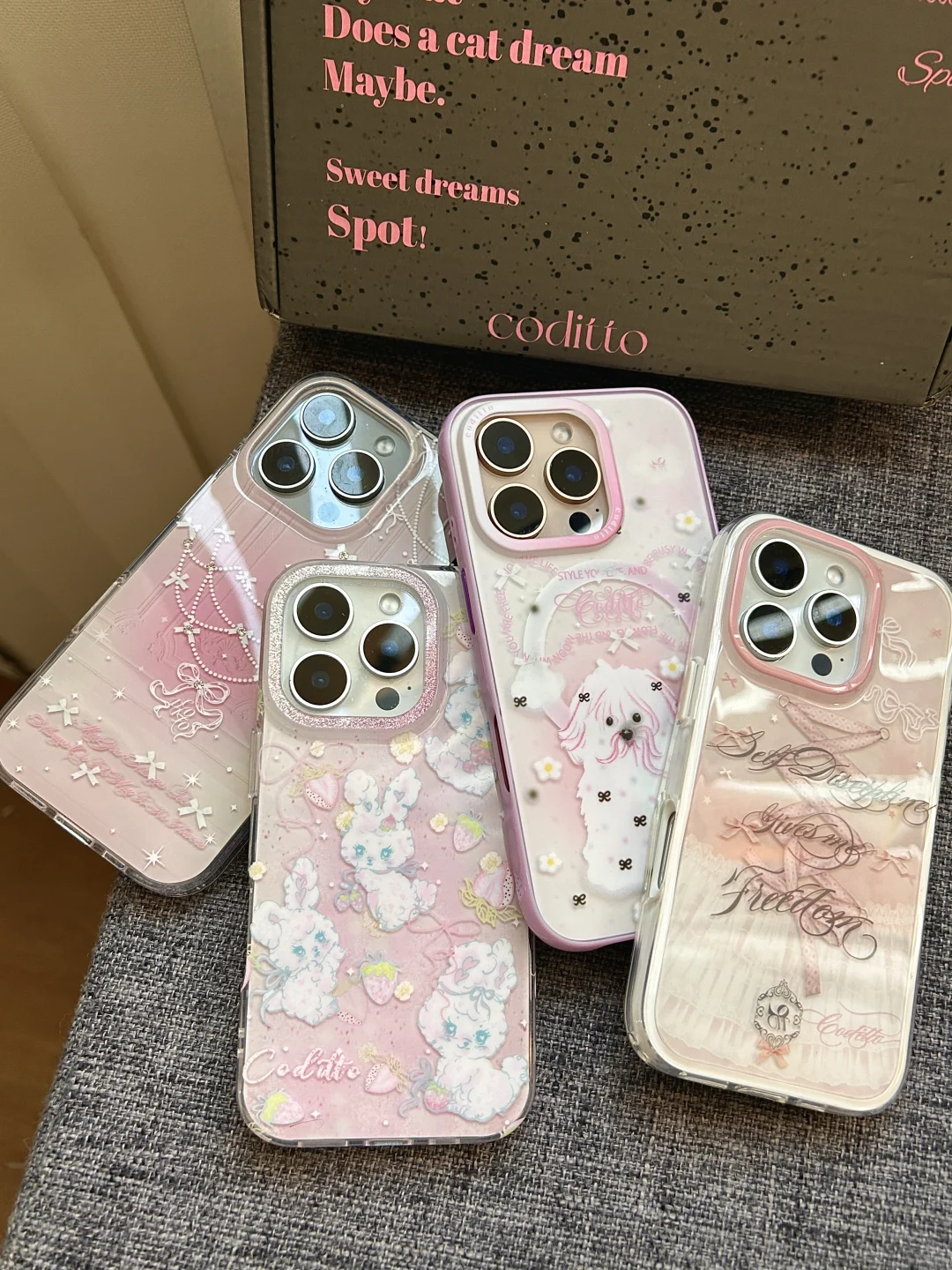 很喜欢的4款粉色少女心氛围感好看的手机壳！