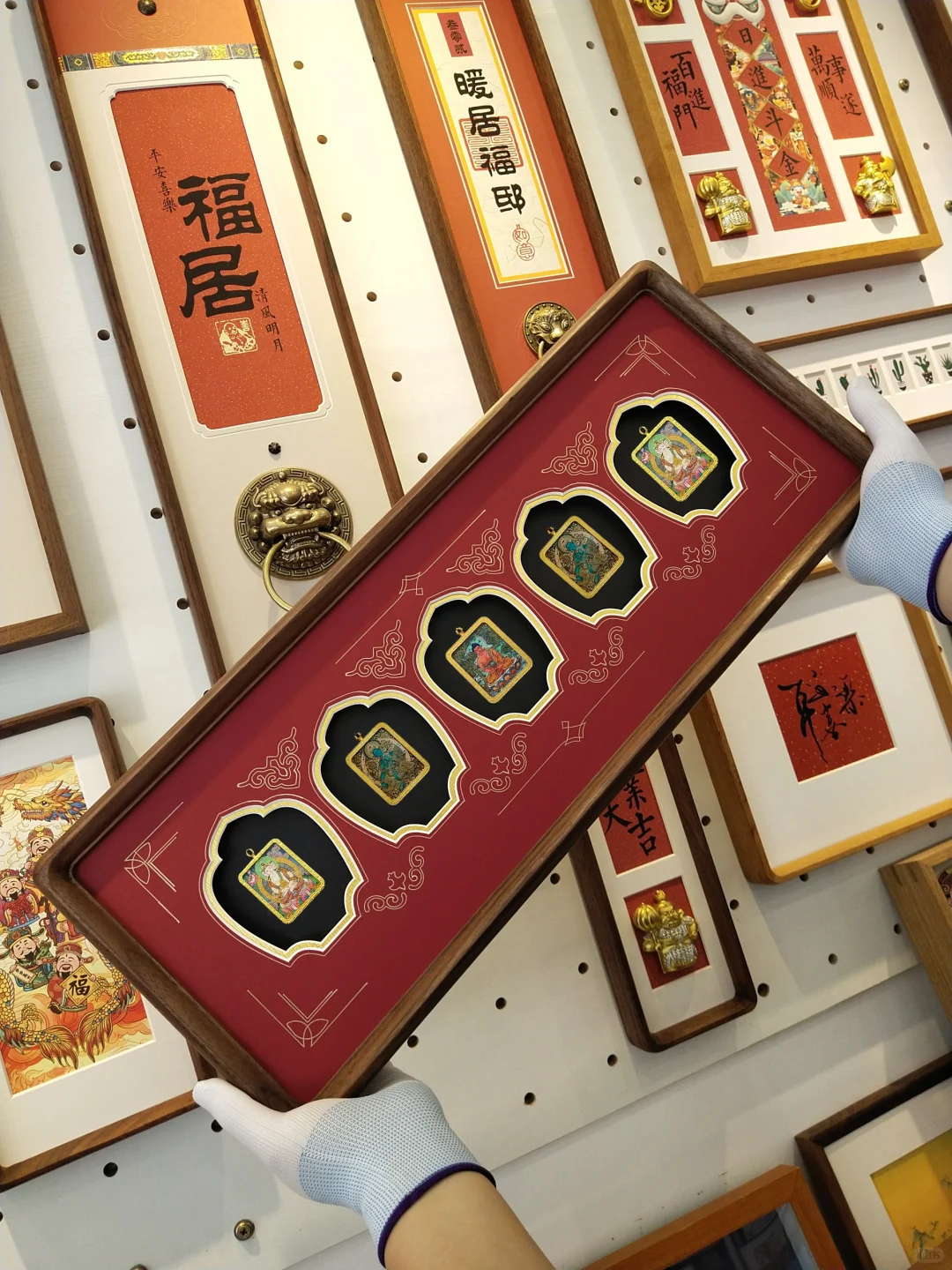 随身小唐卡嘎乌盒装裱