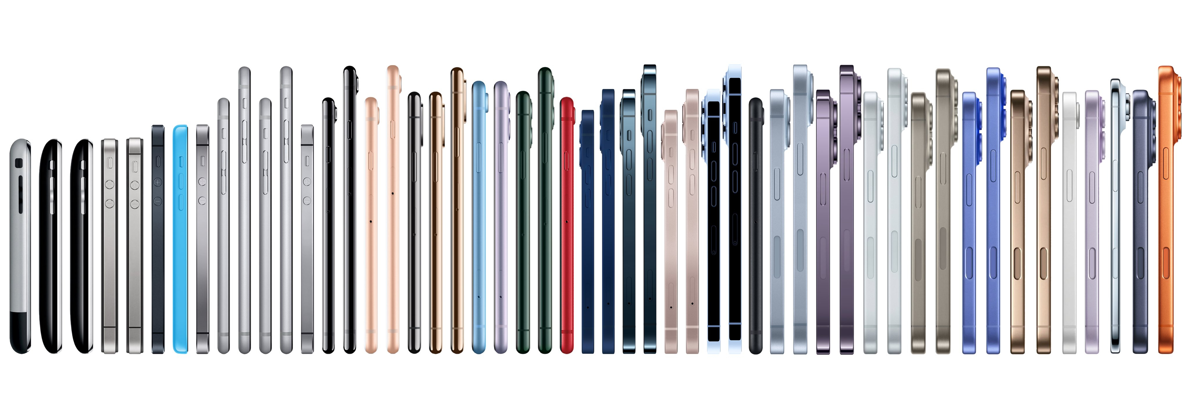 从iPhone1到iPhone17的厚度演变，你更喜欢哪一代呢？ ​​​