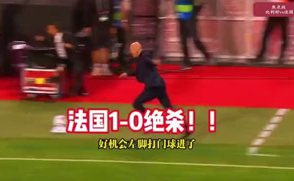 第88分钟绝杀！比利时0-1法国，齐达内狂奔 爆射皮球庆祝