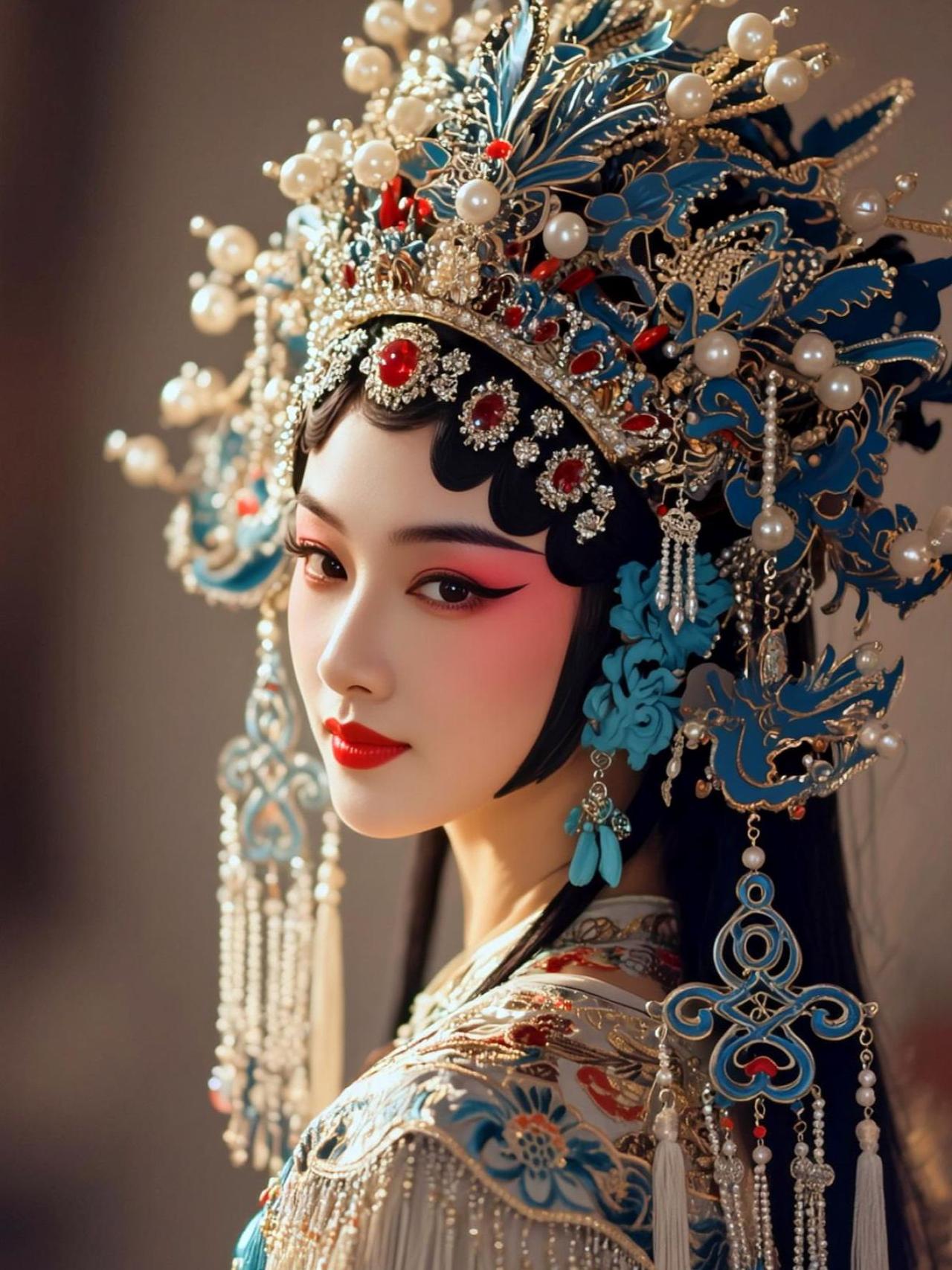 AI戏韵肖像 抖音ai创作 戏曲妆 戏曲传承 戏韵