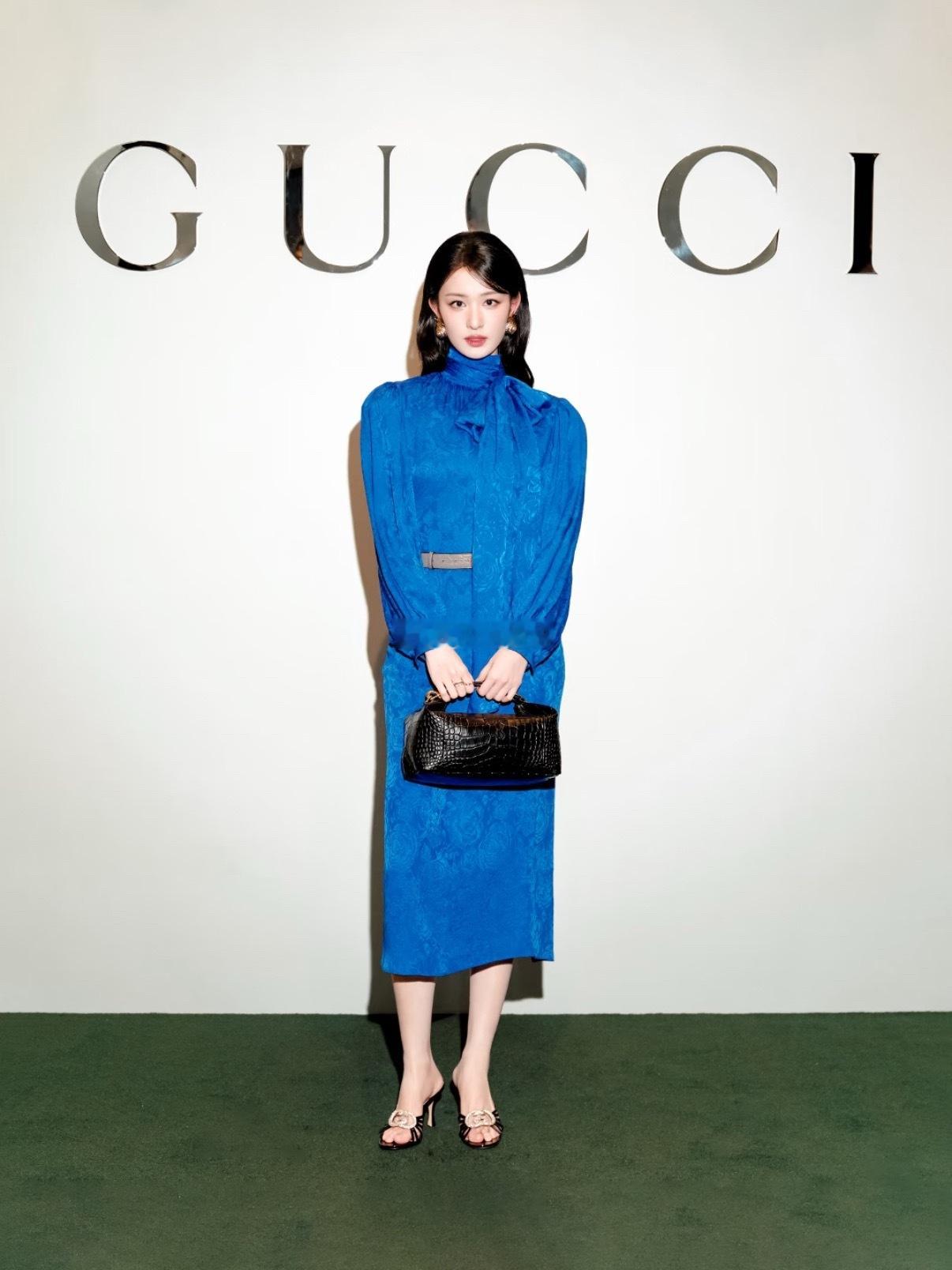 田曦薇王楚然Gucci活动图的极致反差 