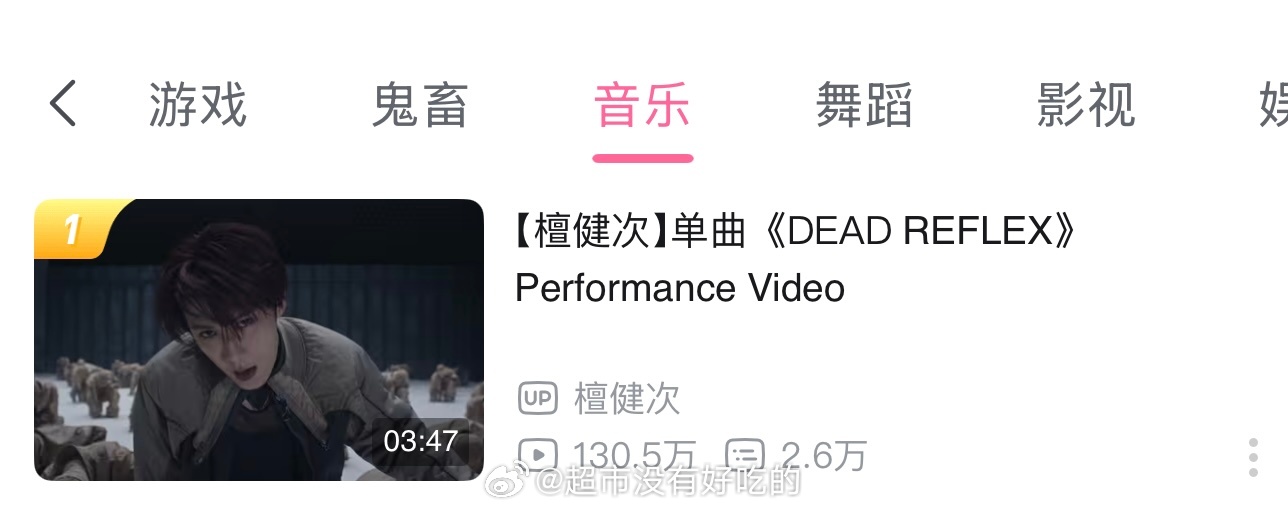檀健次拿下B站双榜TOP1 :《震耳欲聋》站内评分9.9电影第一，《DEAD R