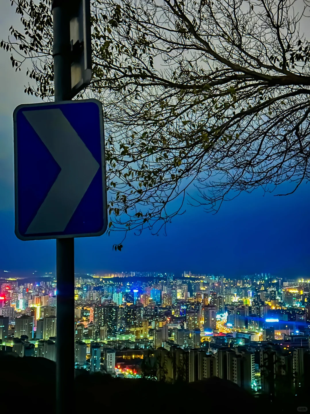 在乌鲁木齐上山看城市的夜