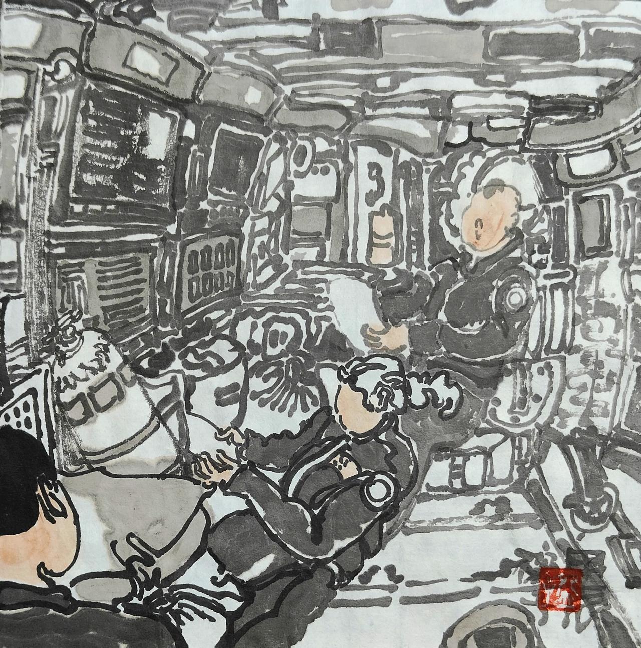 碗子的1/4平尺水墨
​画画的好处是想到哪里待会就到那里待会。[偷笑]