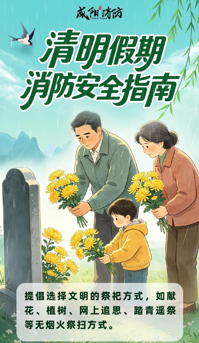 【清明假期，防火第一！这份祭扫安全提醒请收好】清明假期安全提示文明祭祀树新风防火