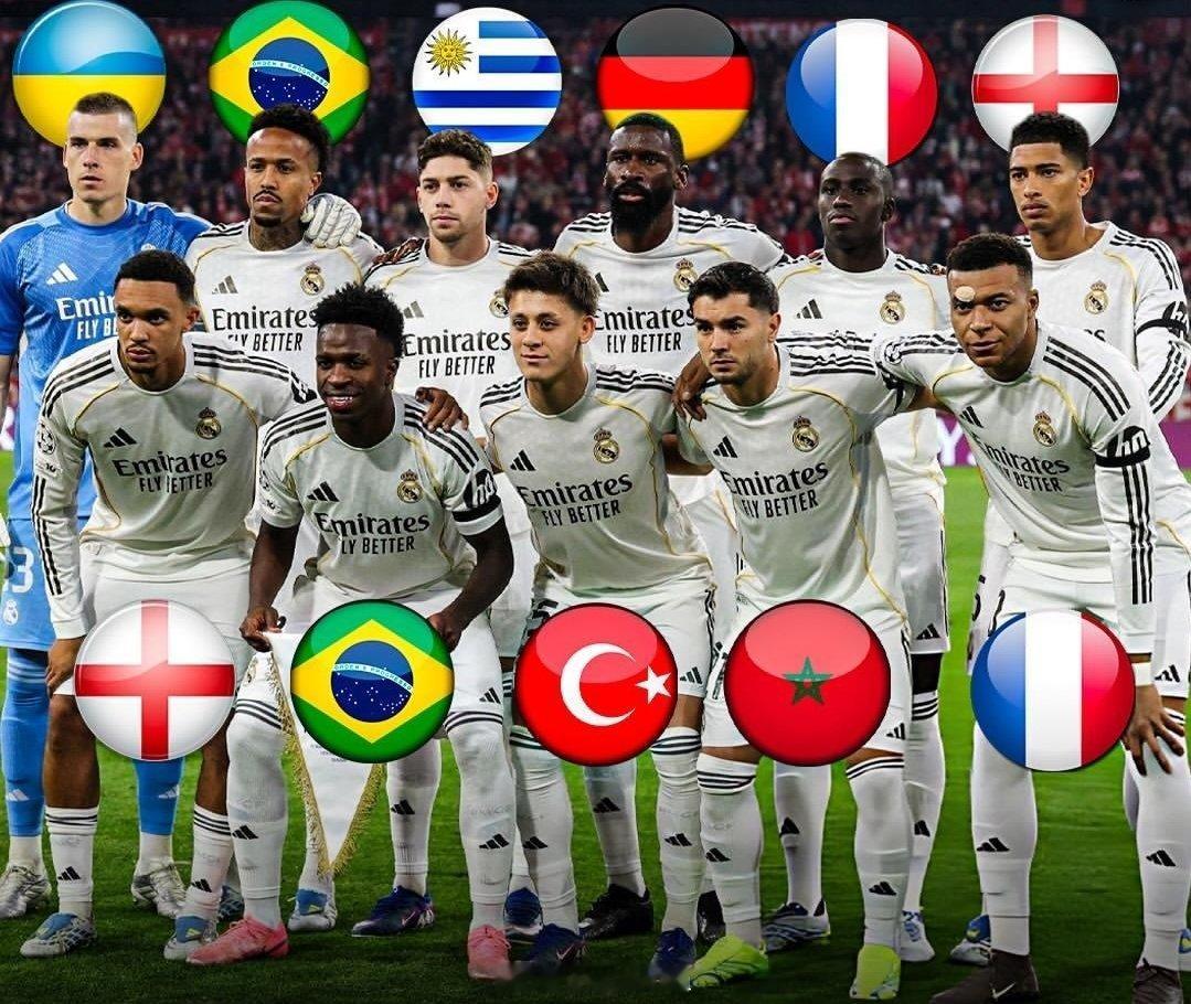 欧冠1/4决赛次回合，皇家马德里对阵拜仁慕尼黑，首发11人没有西班牙本土球员。拜