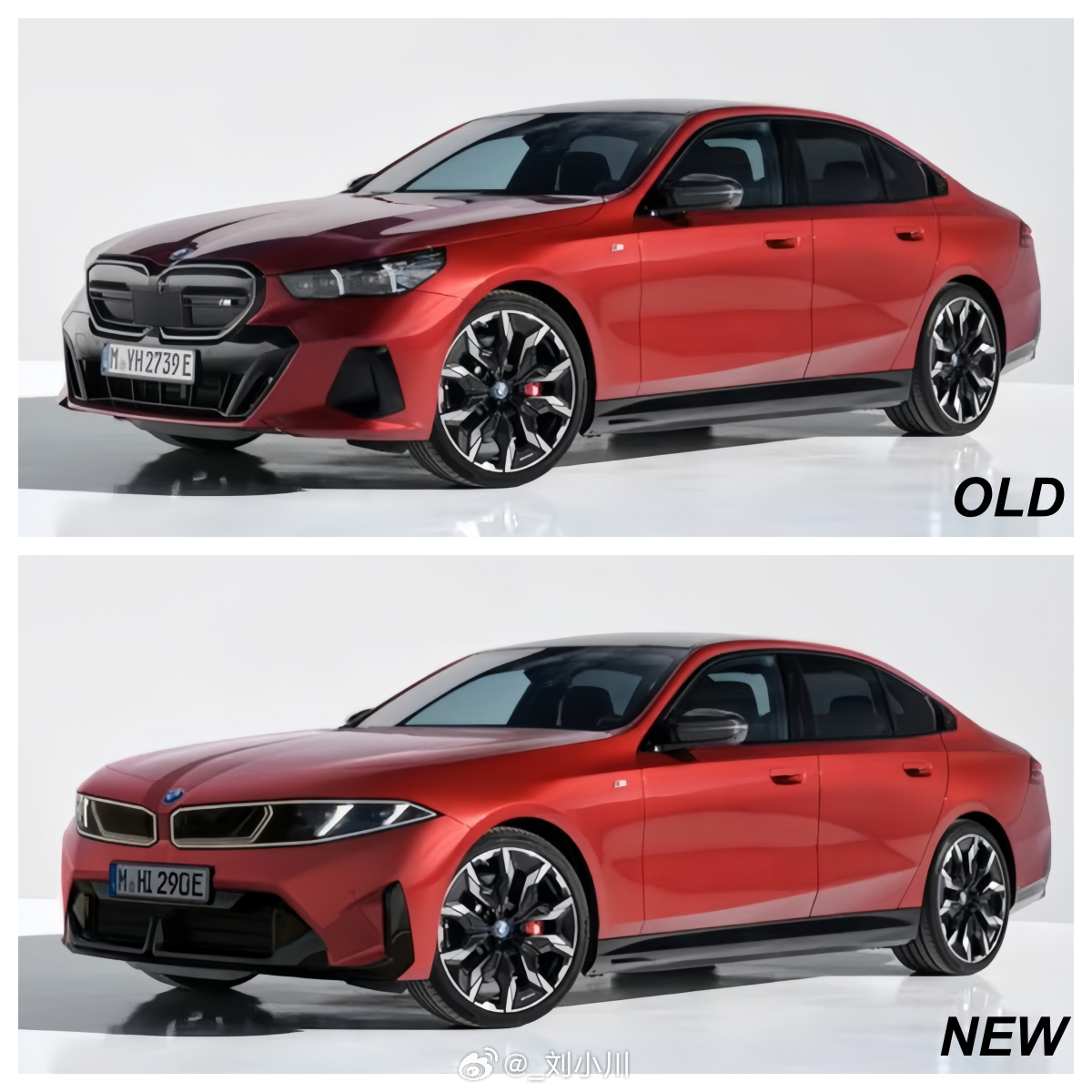 新老宝马5系对比 老款 & 新款宝马5系（渲染图）对比，是不是好看太多了