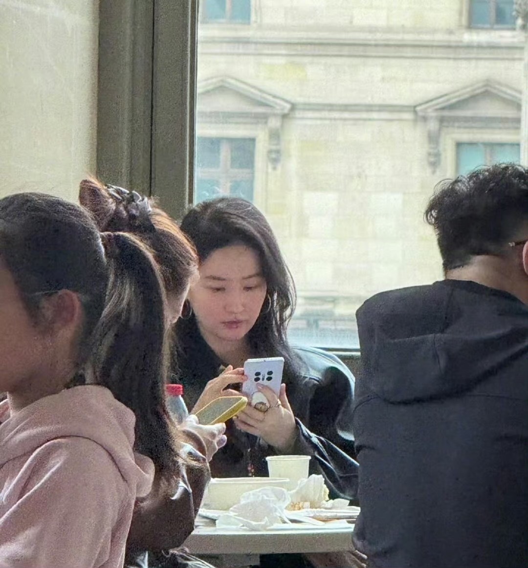 网友卢浮宫偶遇素颜刘亦菲神仙姐姐真忙，一转眼又去巴黎了