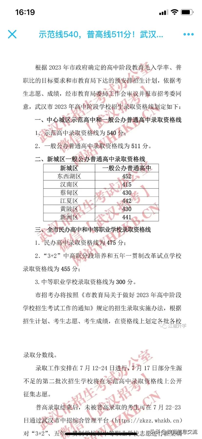 2023年普高线511分，示范高中540分，挺高。 