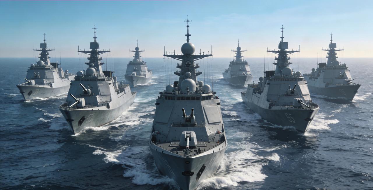 10艘万吨大驱集结！中国海军补齐战略短板
 
央视官宣，10艘055型万吨大驱已